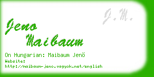 jeno maibaum business card